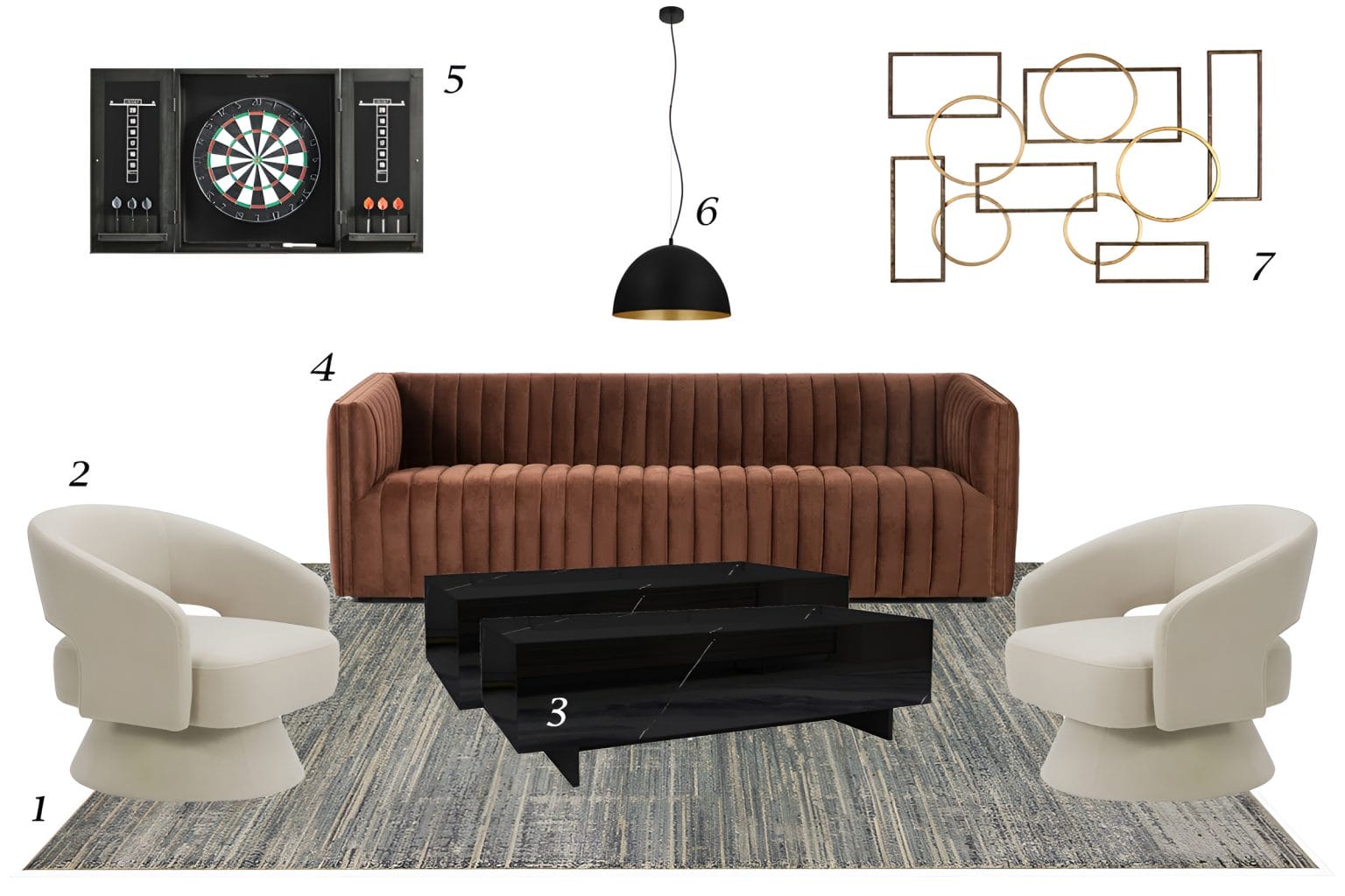 Before & After: Luxury Basement Game Room & Lounge - Decorilla Online ...