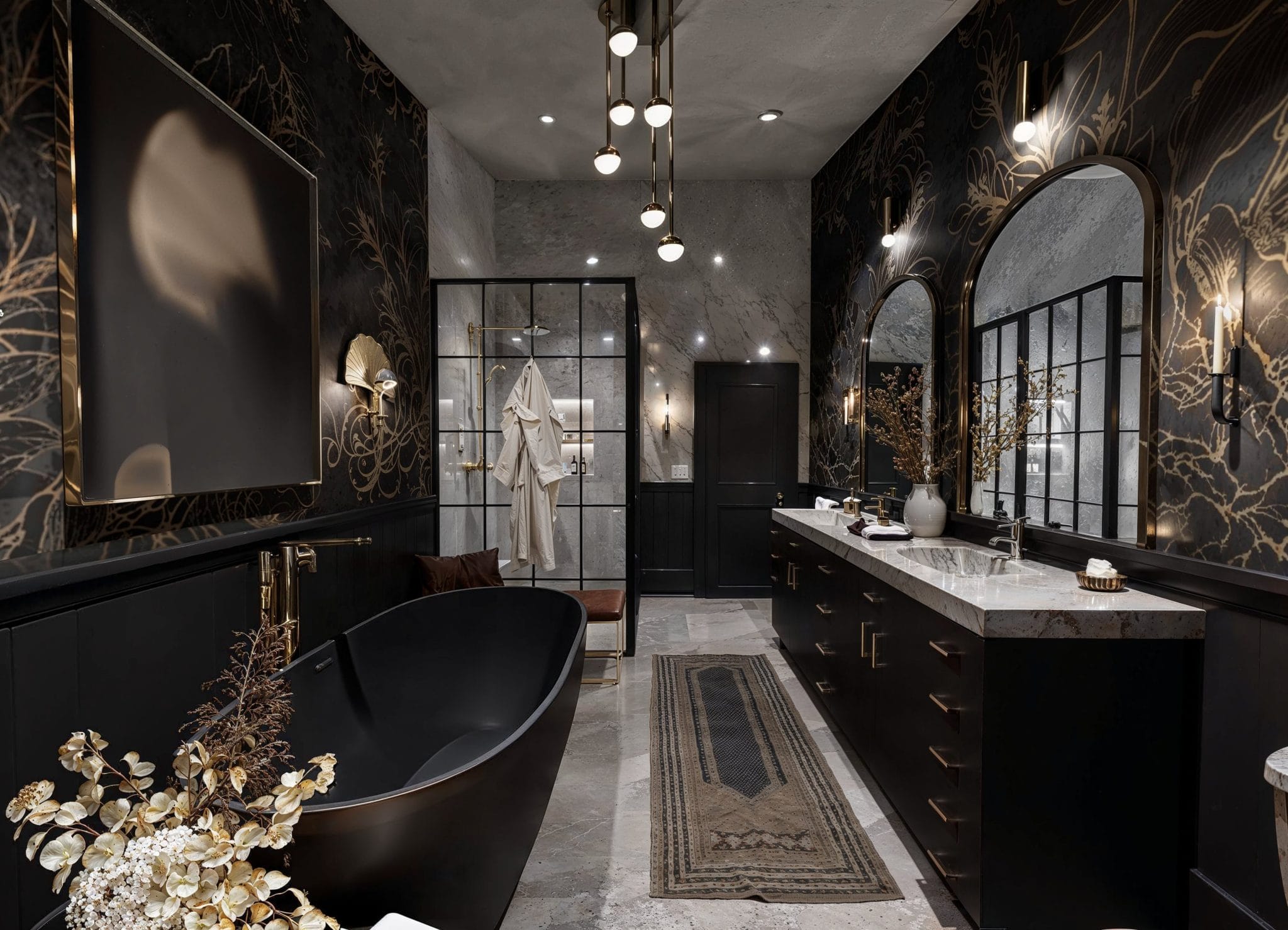 View of Top 10 Dark Bathroom Ideas for Creating a Moody and Sophisticated Space ...