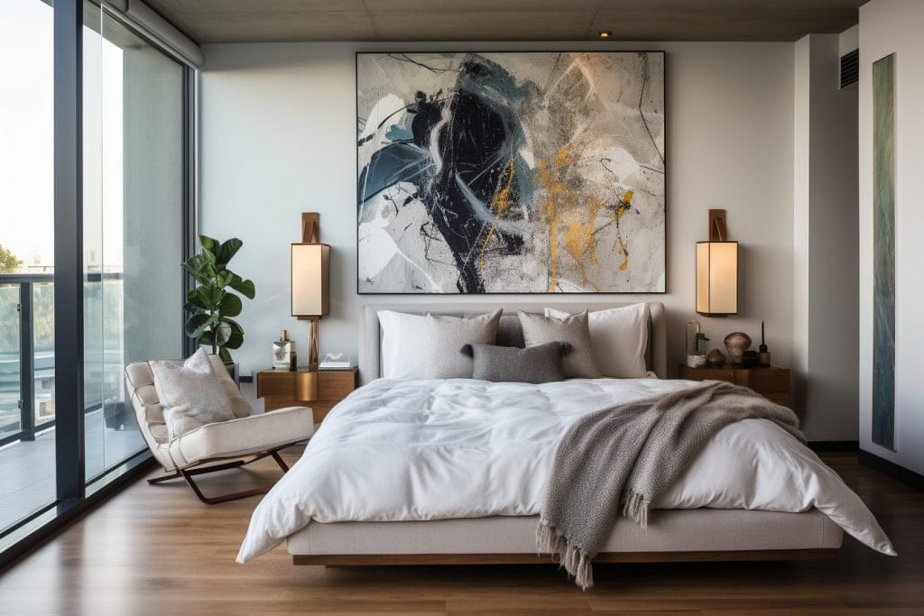 Contemporary bedroom design by Decorilla