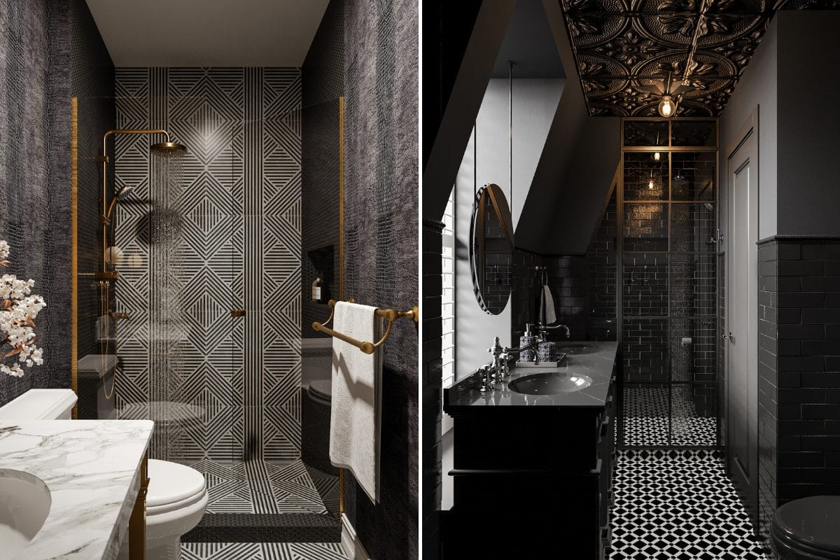 Before & After: Moody Master Bathroom Remodel - Decorilla Online ...