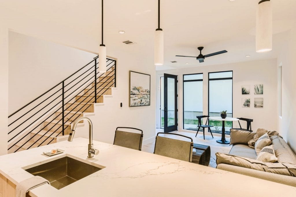 Open concept living by one of Decorilla's top Austin interior designers, Marisol O.
