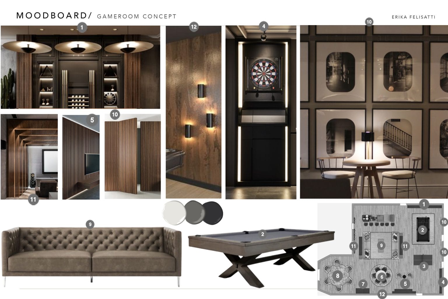Before & After: Luxury Basement Game Room & Lounge - Decorilla Online ...