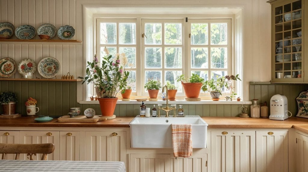 Rustic home interior accents in a kitchen by Decorilla