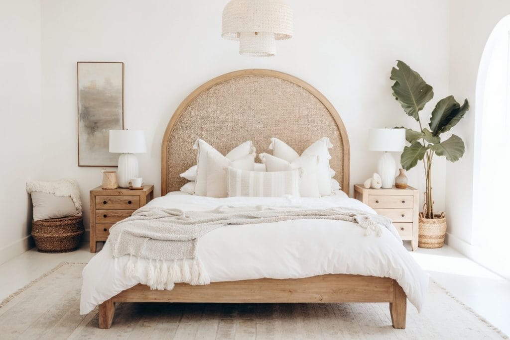 Scandi rustic style in a bedroom by Decorilla 