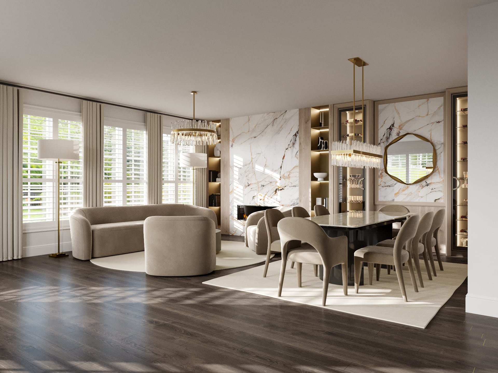 Before & After: Glam Townhouse Interior Design - Decorilla Online ...