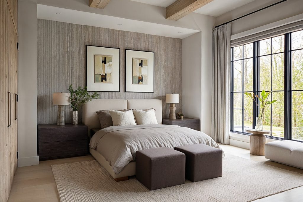 Luxury modern master bedroom design by Decorilla