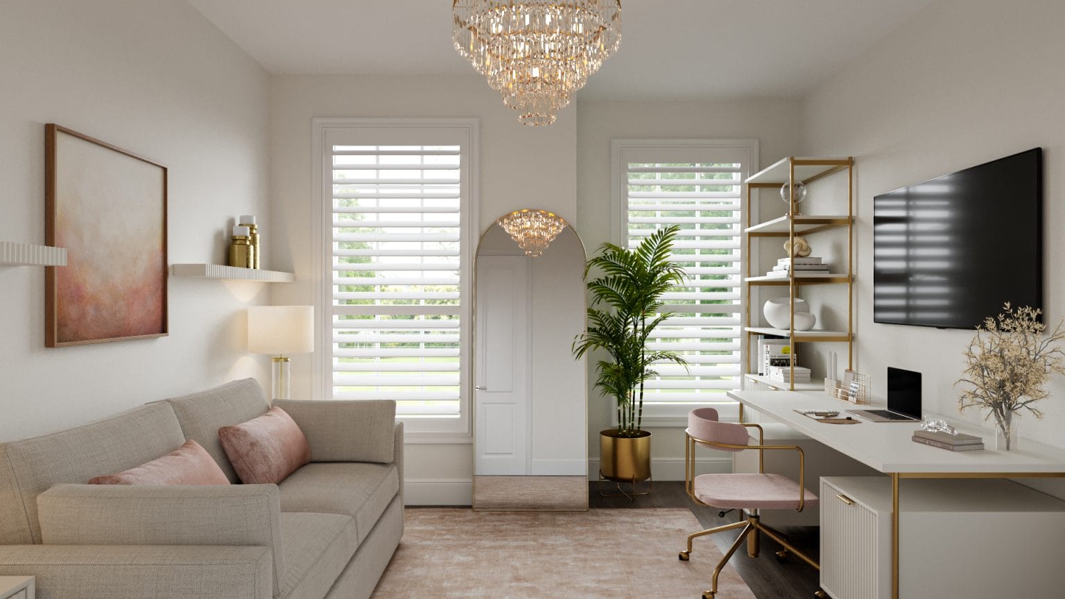 Before & After: Glam Townhouse Interior Design - Decorilla Online ... - Premium Townhouse Decorating