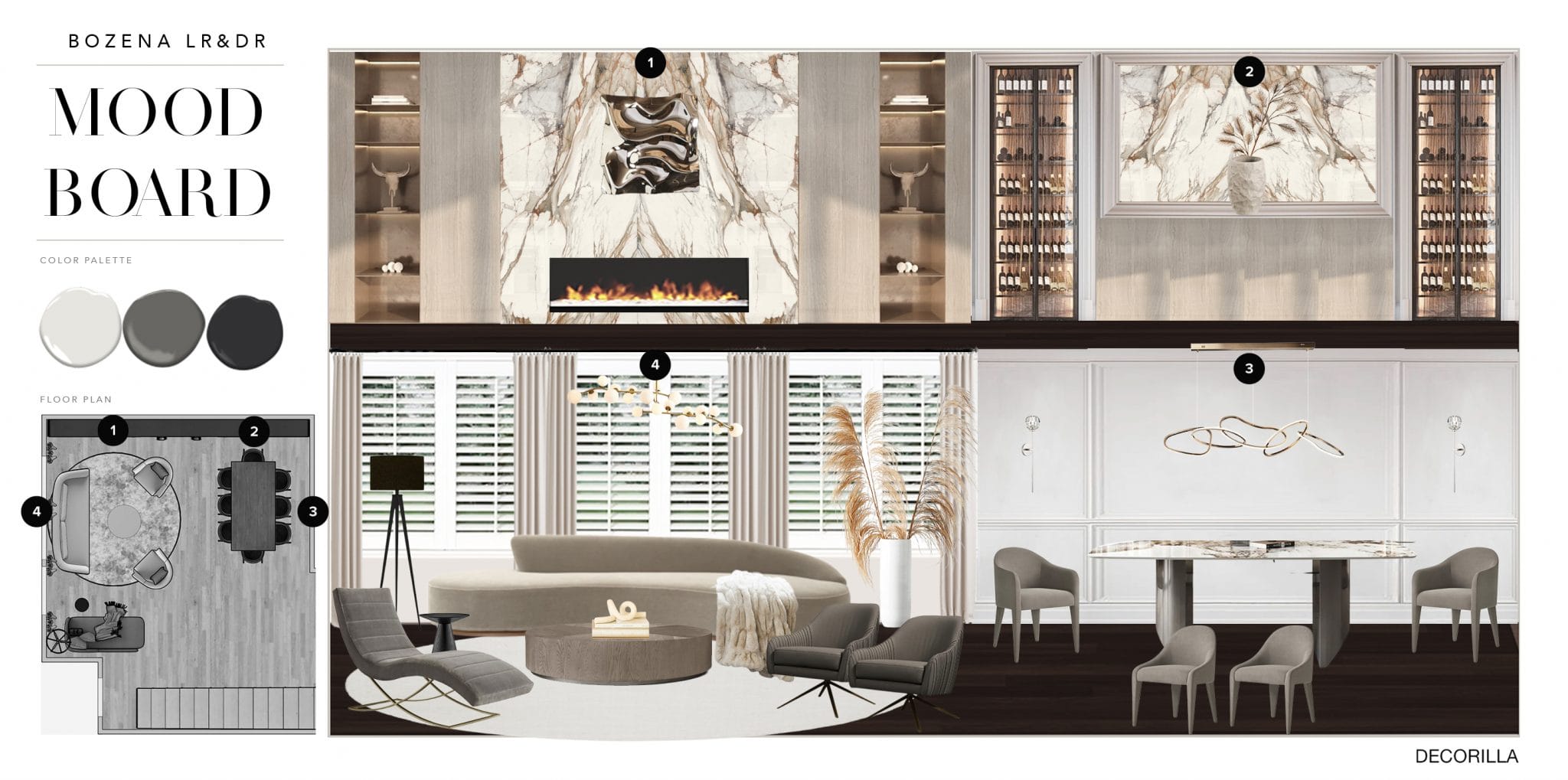 Before & After: Glam Townhouse Interior Design - Decorilla Online ...