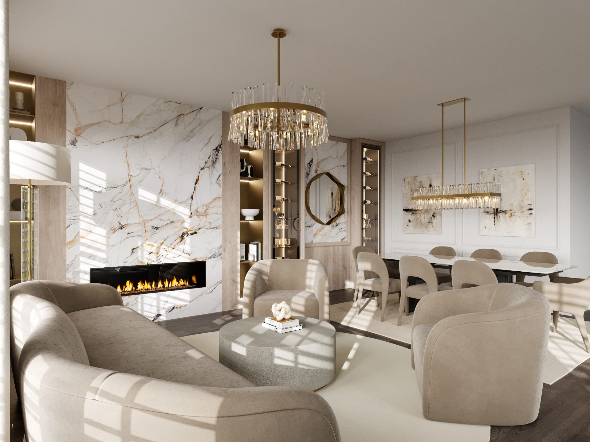 Before & After: Glam Townhouse Interior Design - Decorilla Online ...