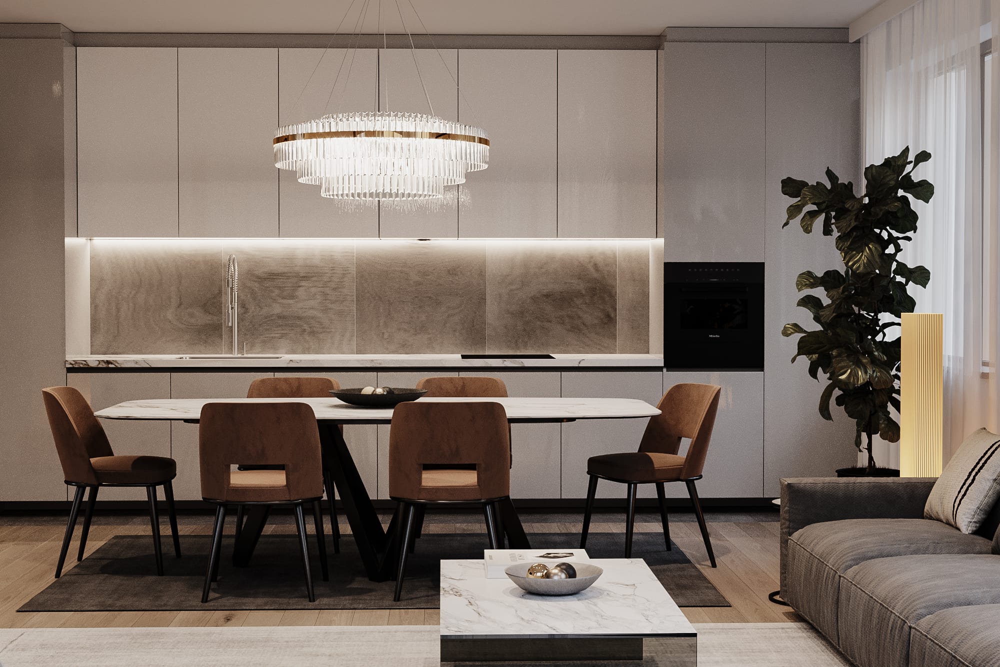 Before & After: Modern Minimalist Living Room, Dining Room & Bedroom ...