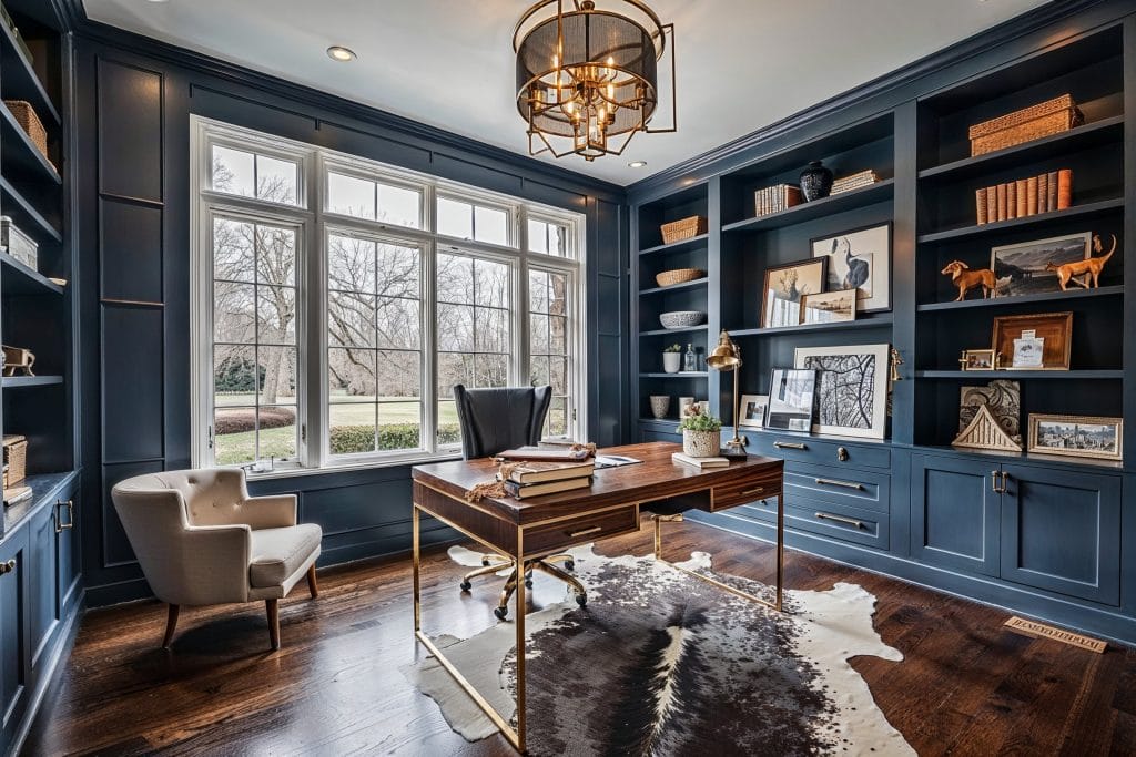 Timeless classic home office by Decorilla
