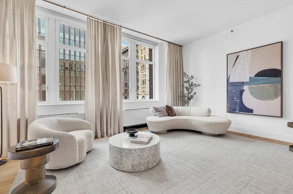 Modern interior design ideas in a living room by Decorilla designer, Leanna S.