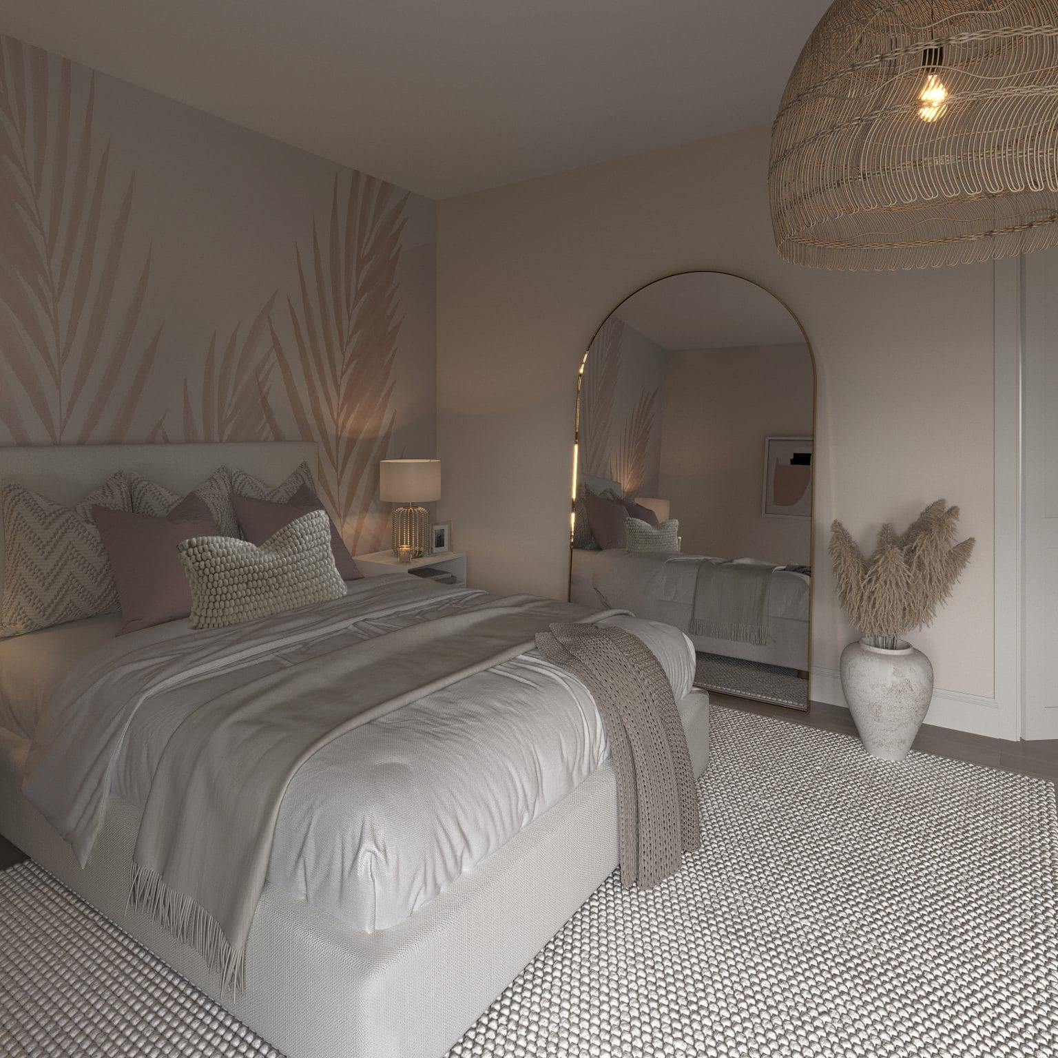 Before & After: Modern Neutral Bedroom Design - Decorilla Online ...