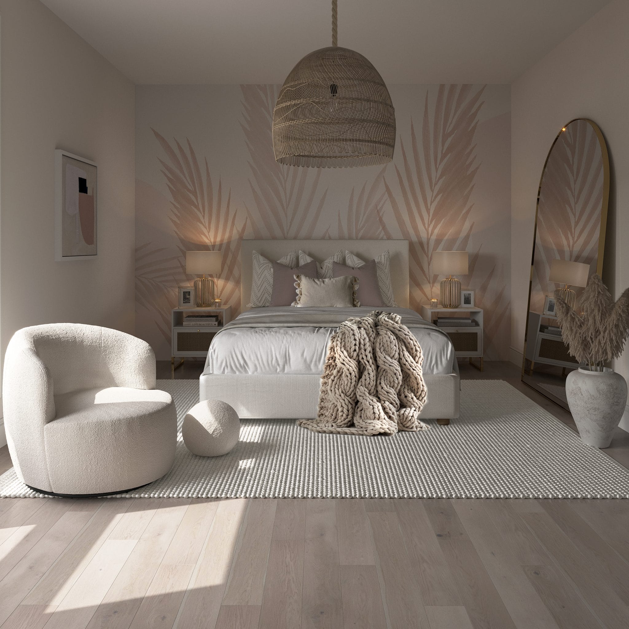 Before & After: Modern Neutral Bedroom Design - Decorilla Online ...