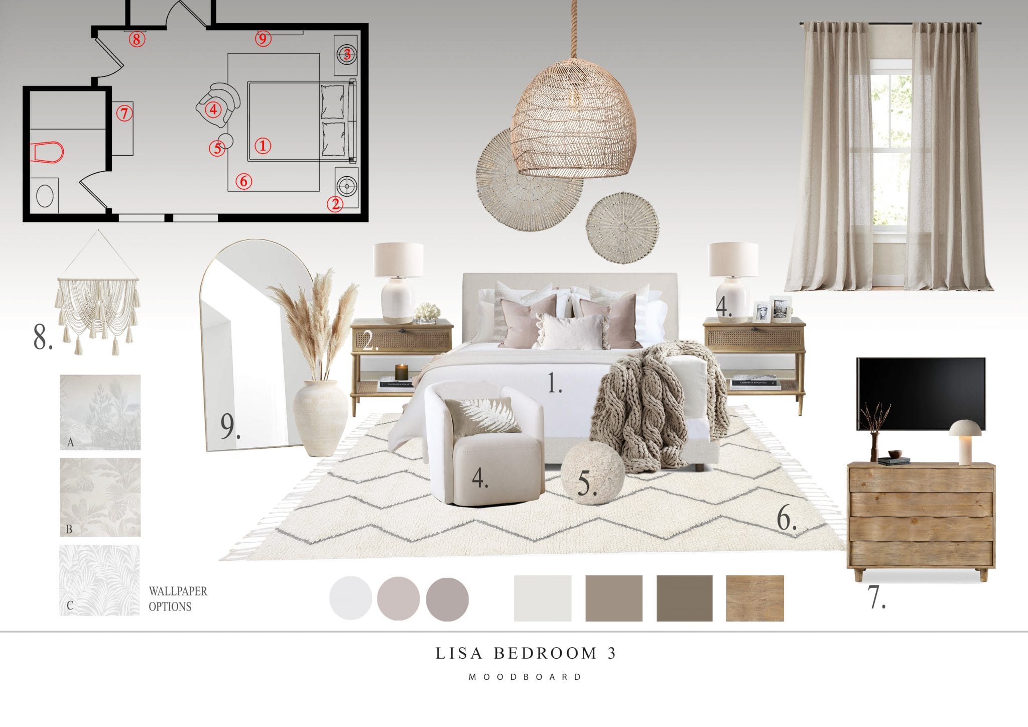 Before & After: Modern Neutral Bedroom Design - Decorilla Online ...