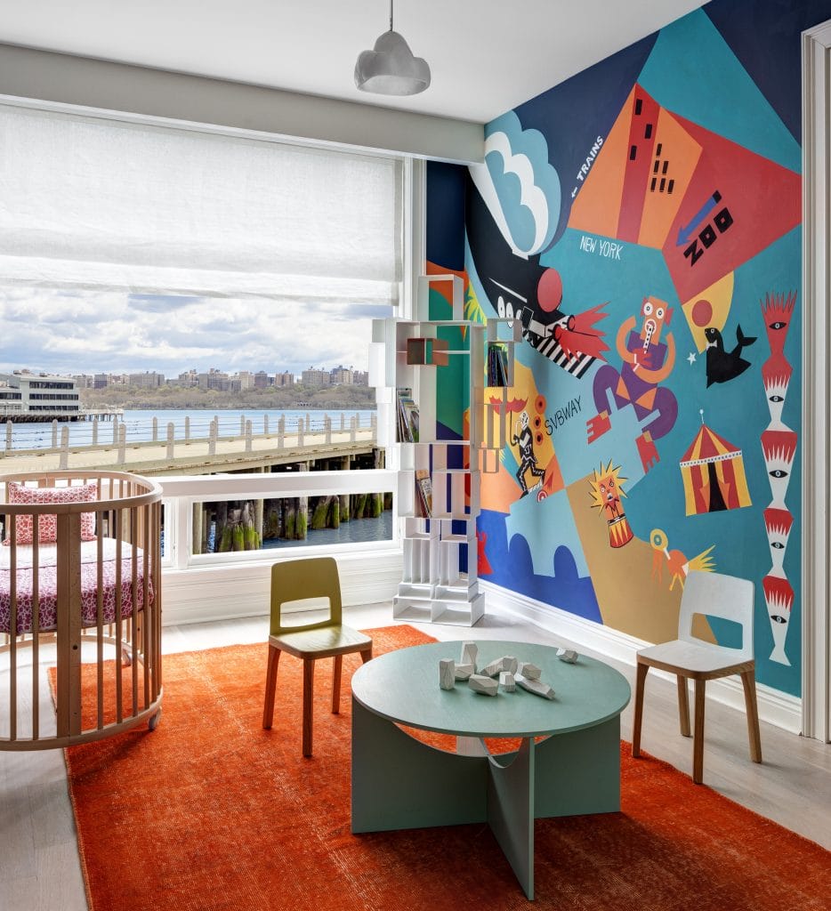 Colorful contemporary nursery theme by Decorilla designer, Catherine W.