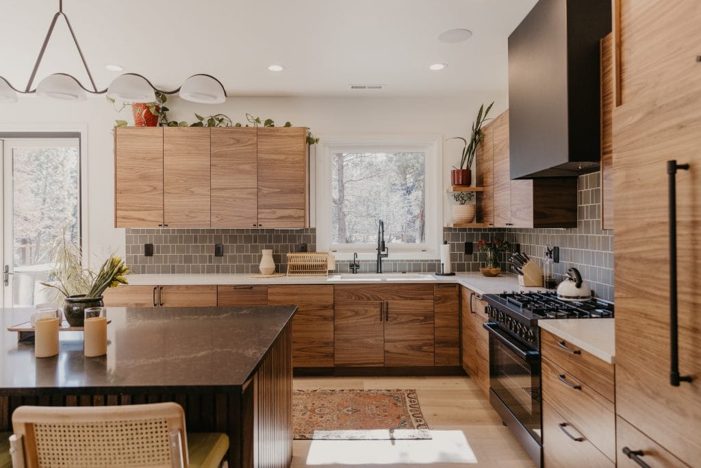 Contemporary kitchen with boho flair by Decorilla designer, Lydia B. 