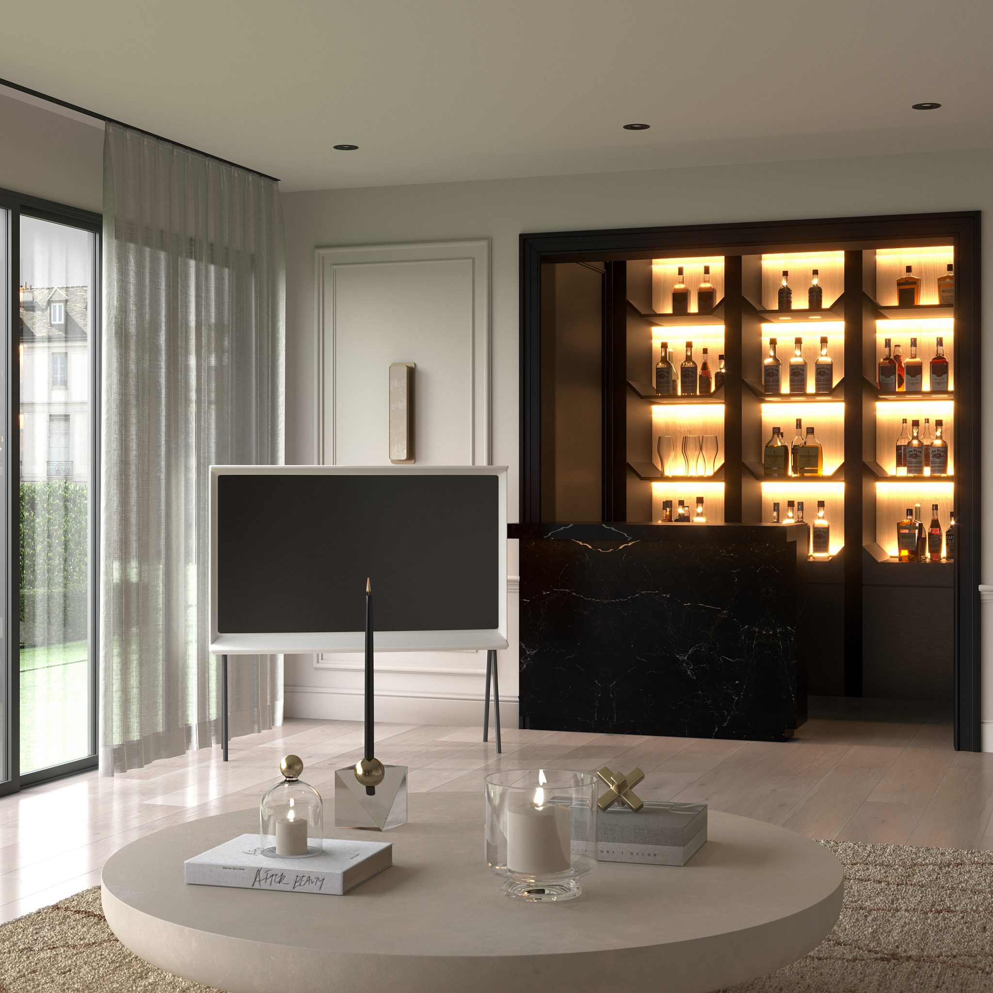 Before & After: Modern Classic Living Room and Kitchen - Decorilla ...