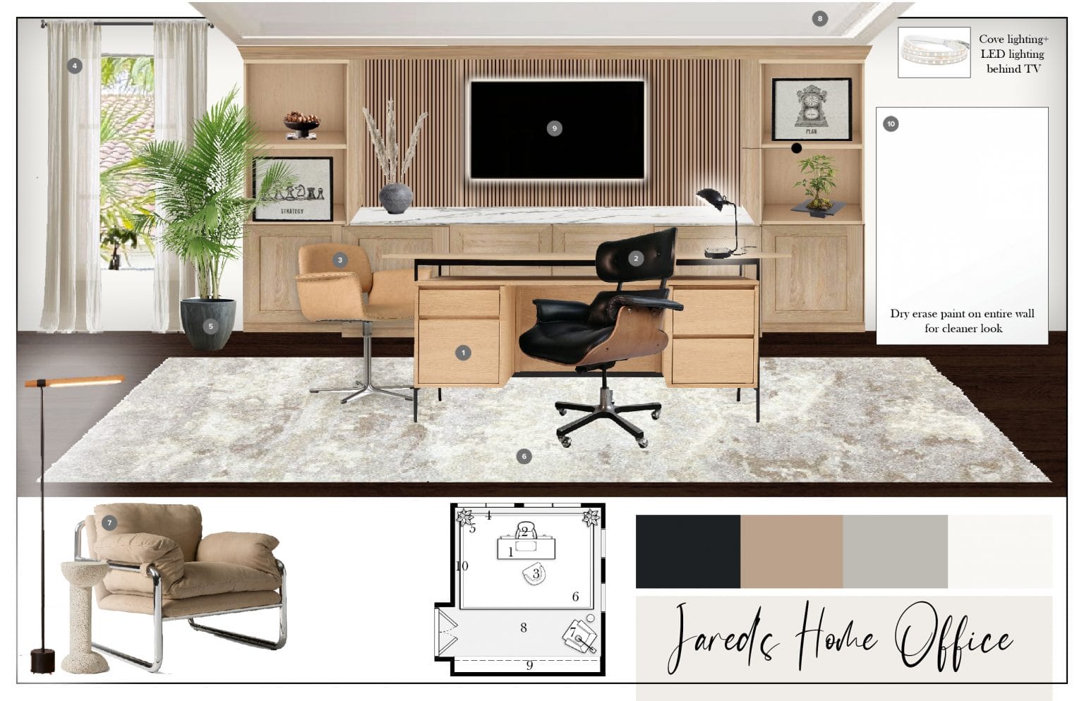 Before & After: Minimal Zen Home Office Design - Decorilla Online ...