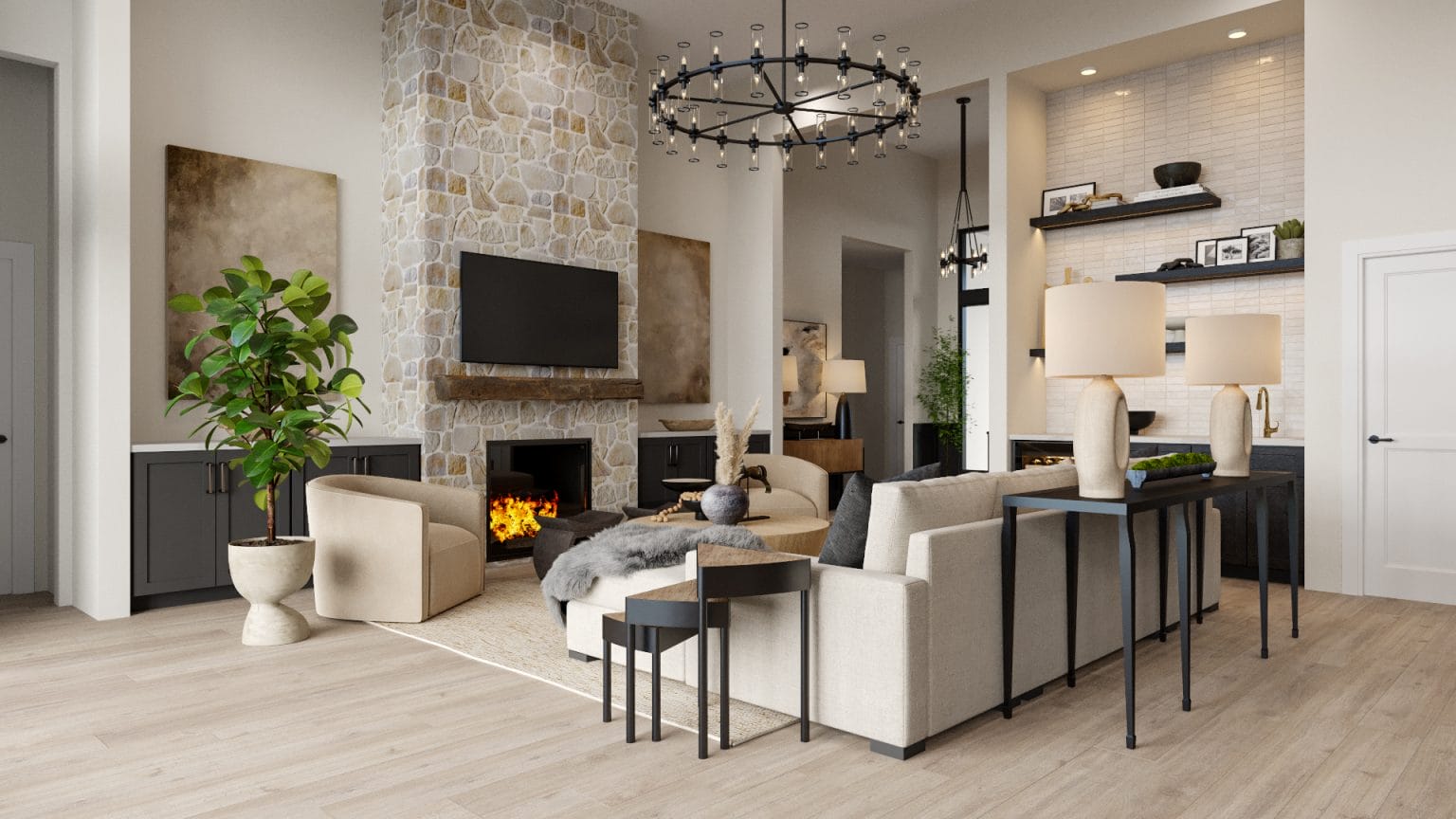Before & After: Welcoming Modern Cottage Interior Design - Decorilla ...