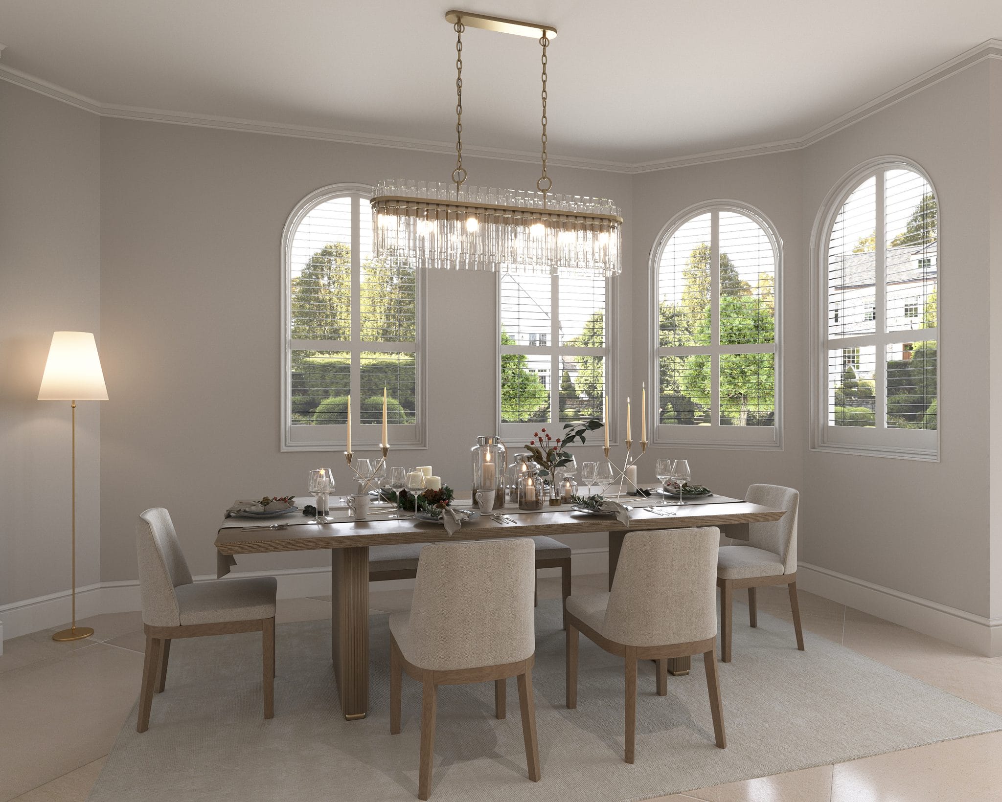 Before & After: Modern White Living Room, Dining Room + Kitchen ...