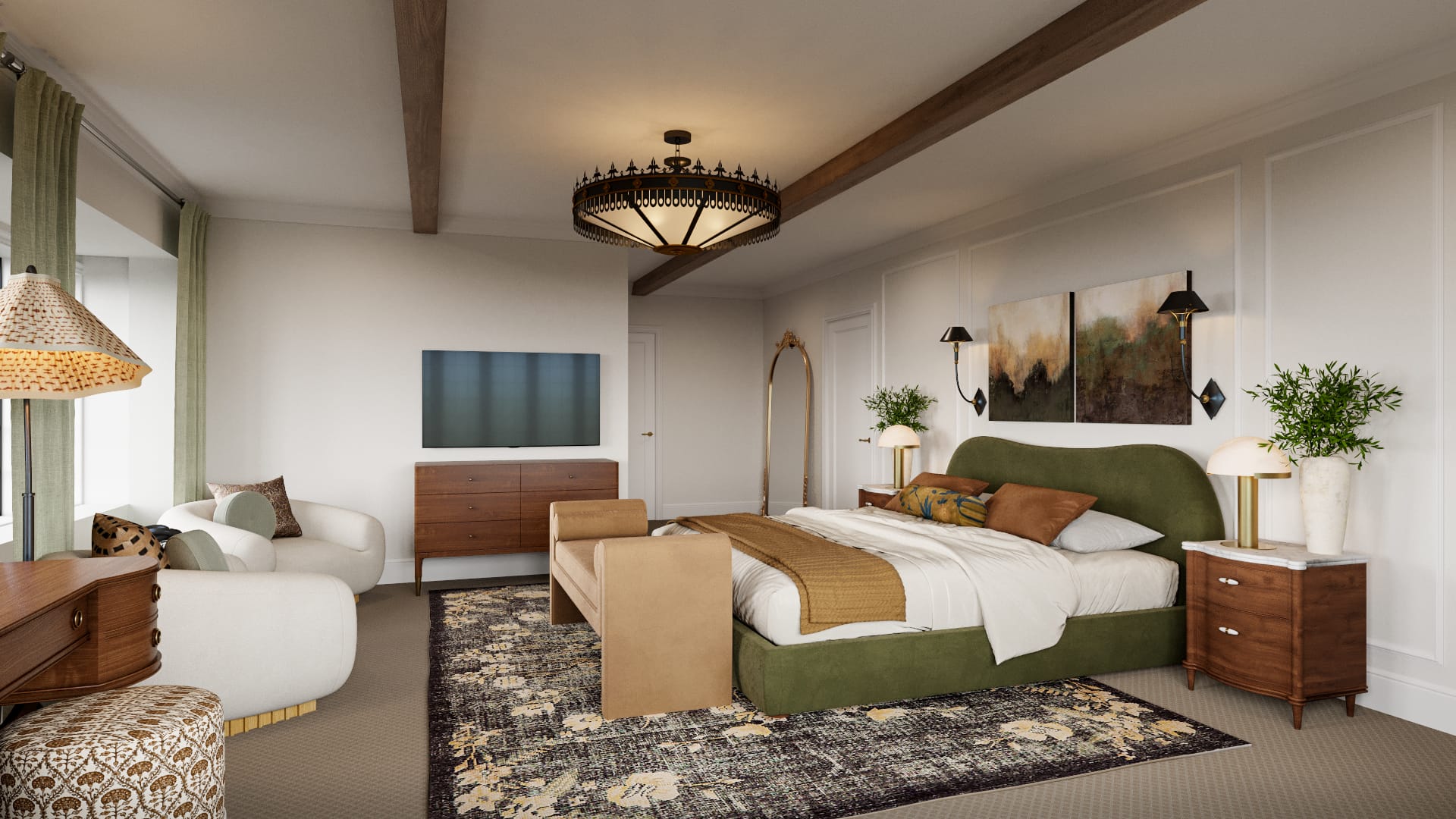 Before & After: Modern Vintage Bedroom Design
