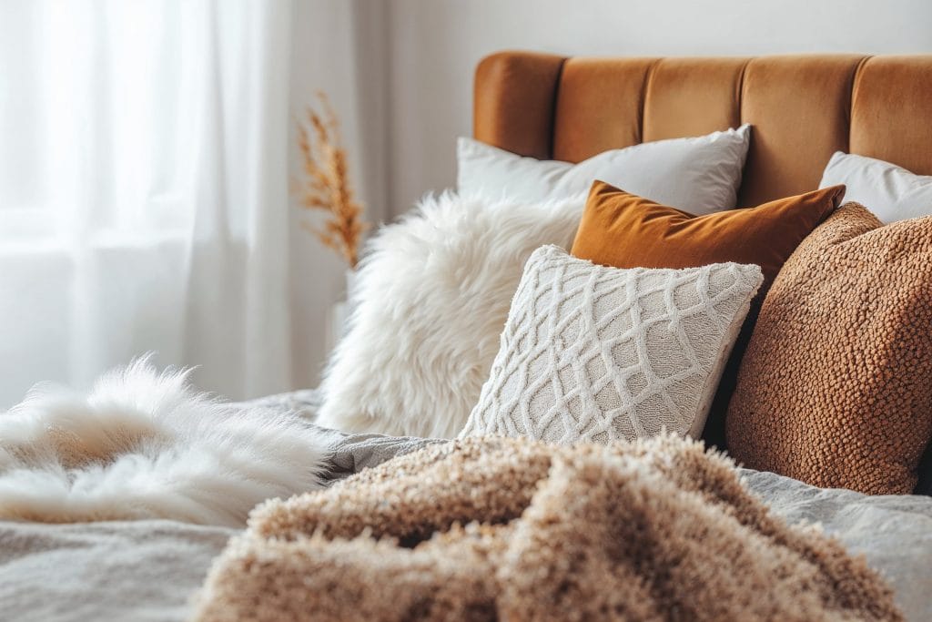 Thanksgiving decor ideas for a bedroom by Decorilla