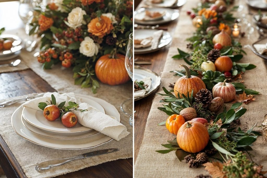Thanksgiving table setting and centerpiece ideas by Decorilla