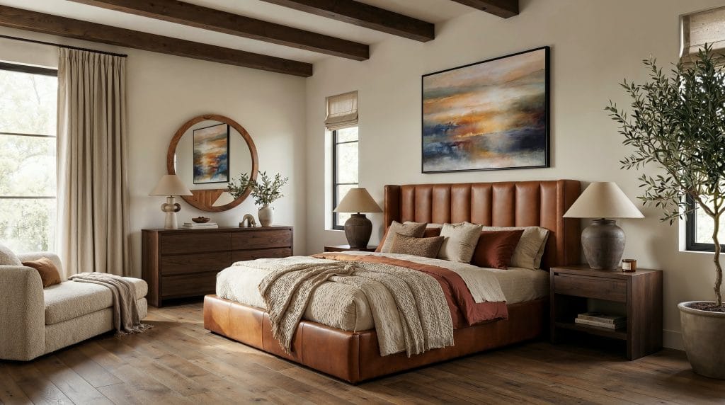 Contemporary Mediterranean style bedroom by Decorilla