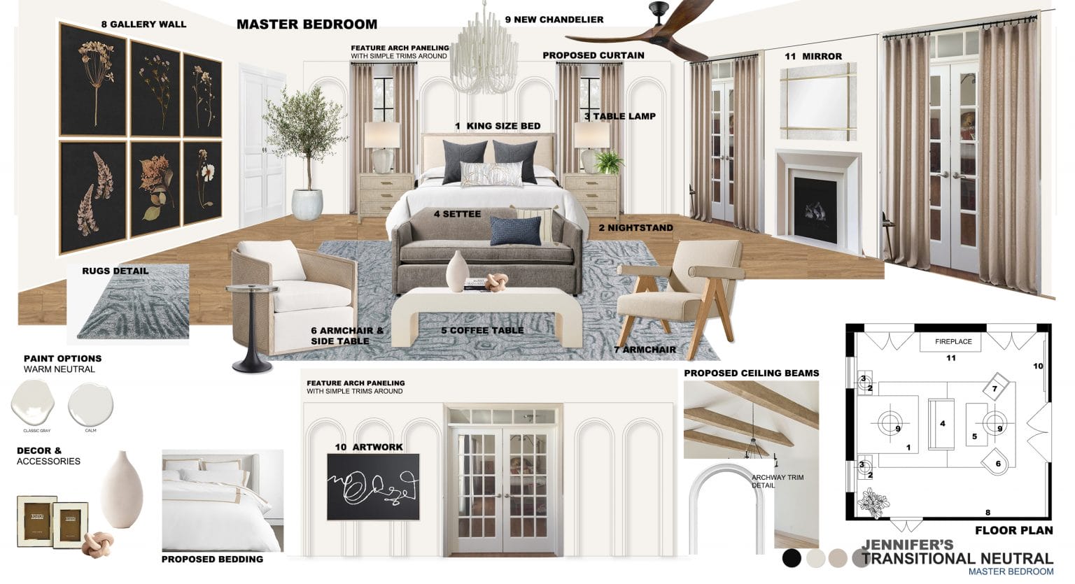 Before & After: Inviting Large Master Bedroom Design - Decorilla Online ...