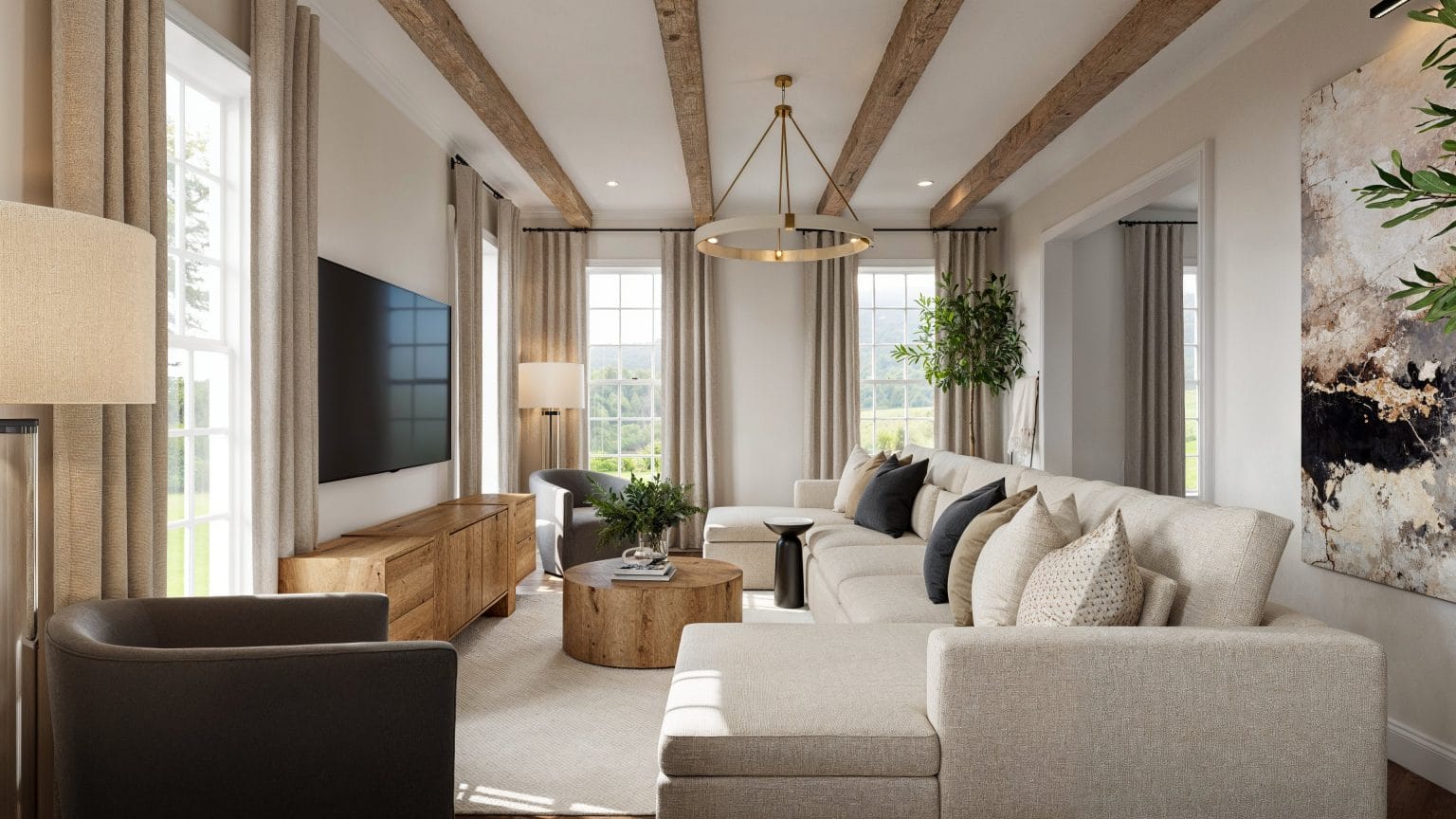 Before & After: Refined Family Room Design - Decorilla
