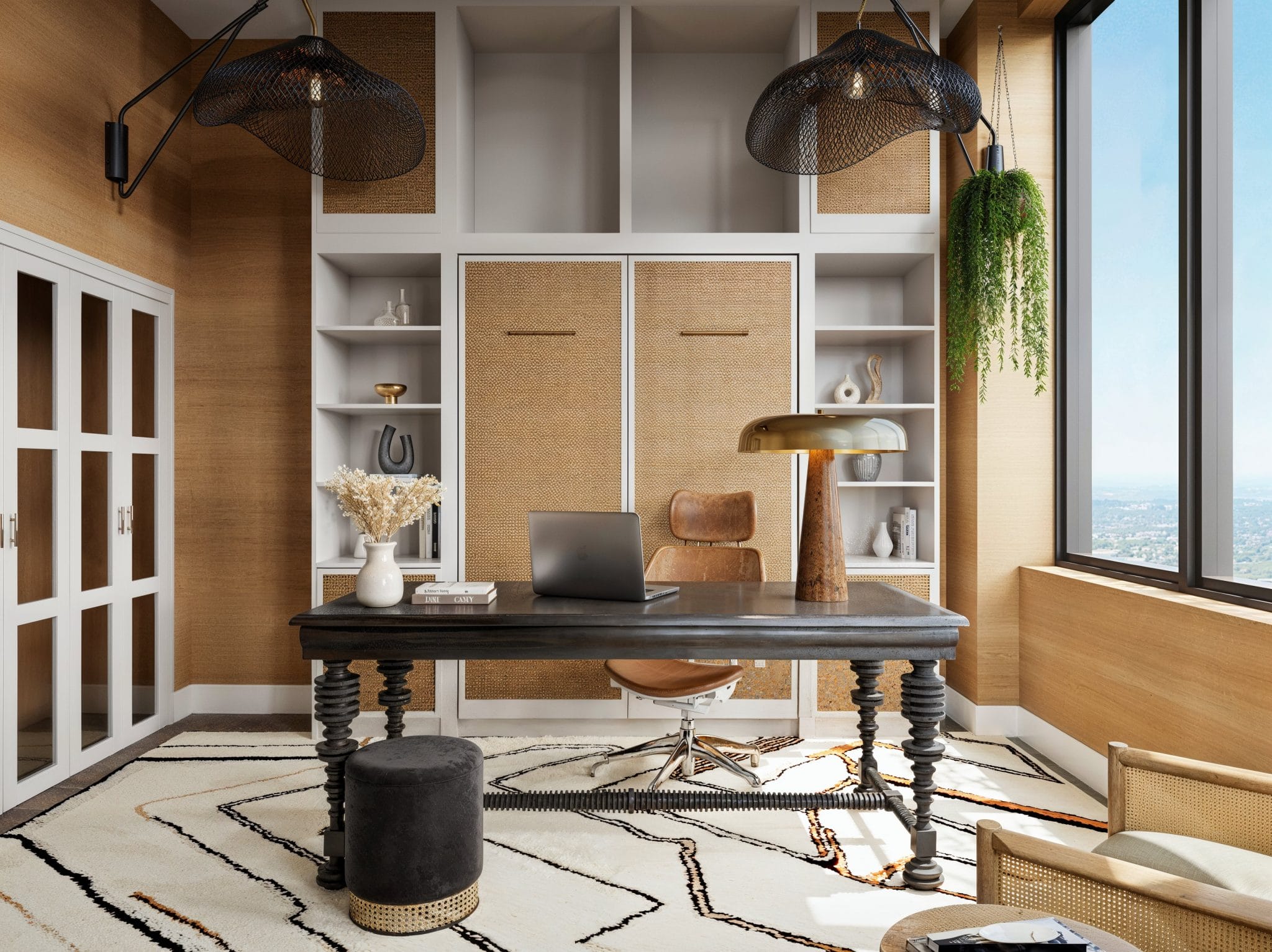 Before & After: Tropical Eclectic Office and Guest Room Combo