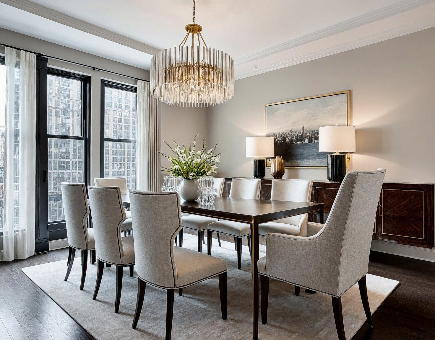 Before & After: Luxury Glam Dining Room - Decorilla