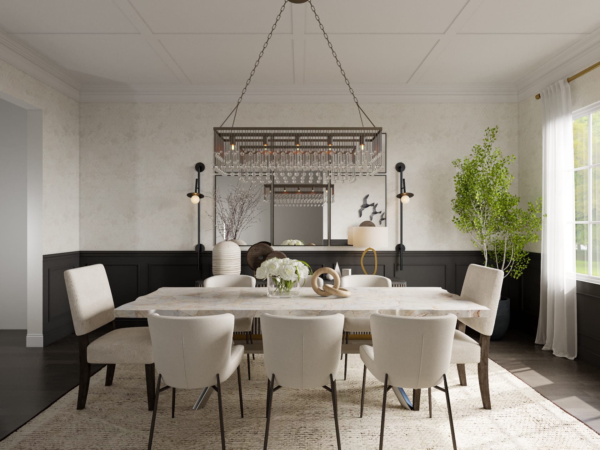 Before & After: Luxury Glam Dining Room - Decorilla
