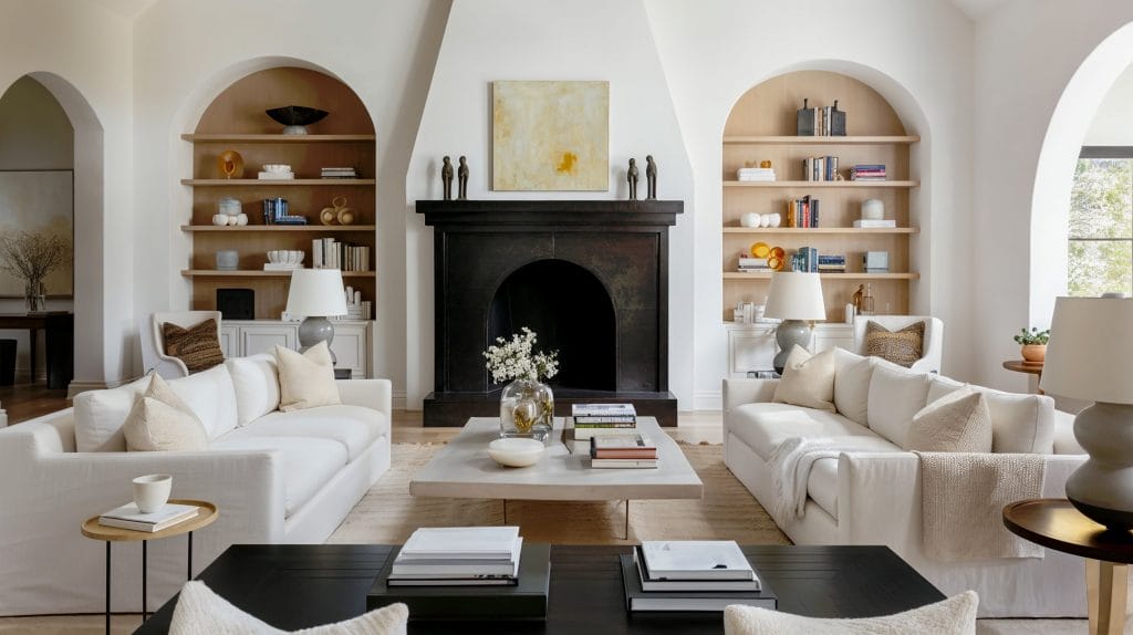 How to organize your home with expert advice—living room by Decorilla