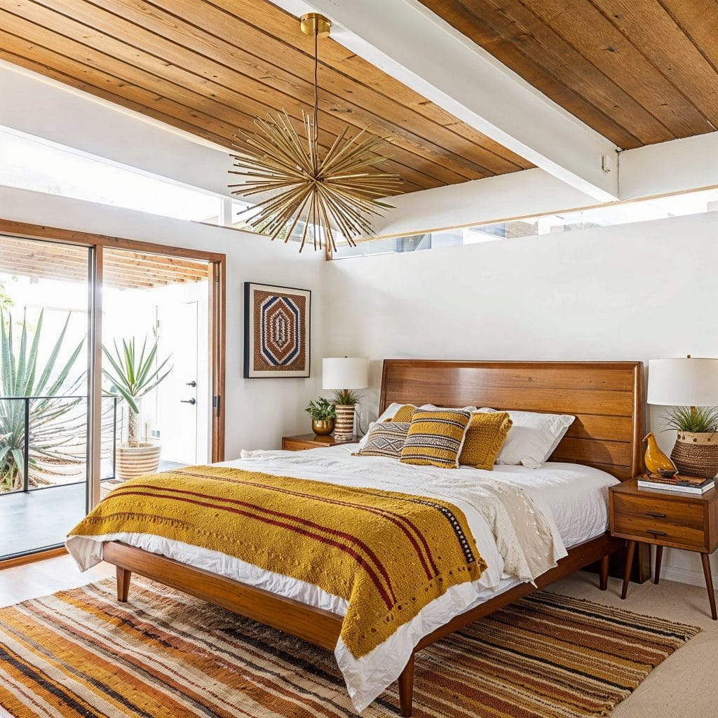 Mid century modern bedroom lighting ideas by DECORILLA
