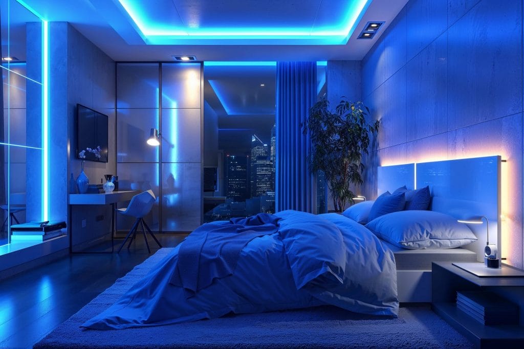 Modern bedroom LED lights by DECORILLA