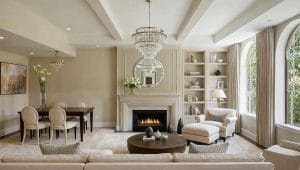 Classic contemporary interior design for a condo living room by Decorilla