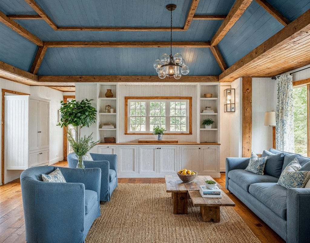 Cozy family room after renovation