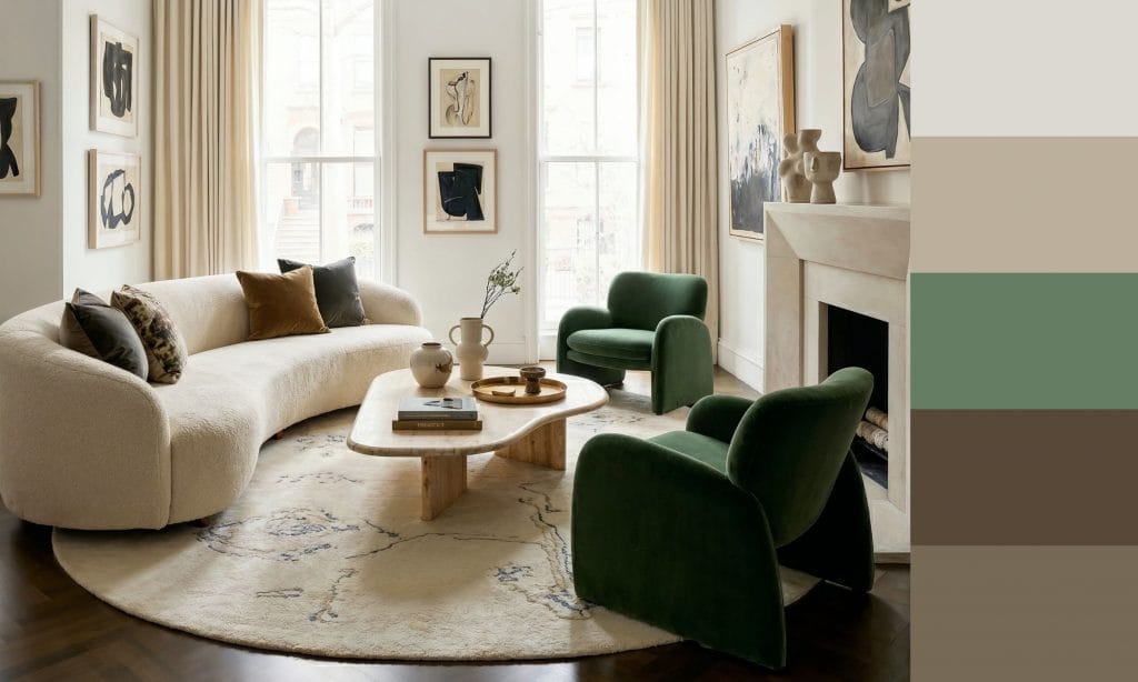 Nature-driven color combo for living room - color scheme for a living room