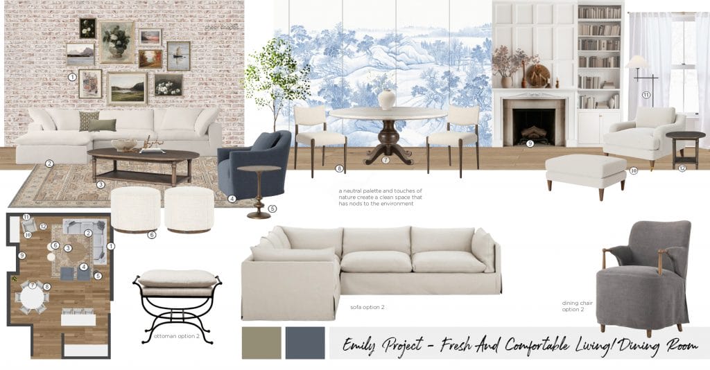 Preliminary proposal by Decorilla designer, Maya M.