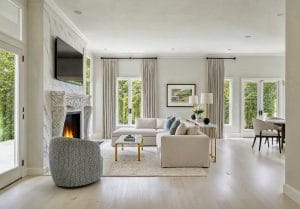 Transitional modern living room design by Decorilla