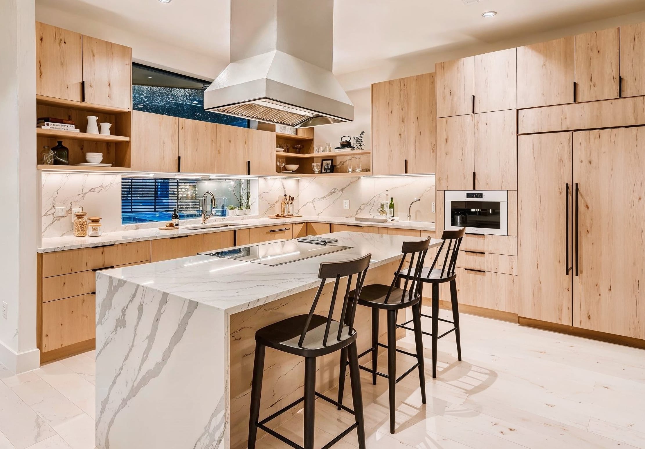 Before & After: Warm Modern Kitchen and Bathroom Design