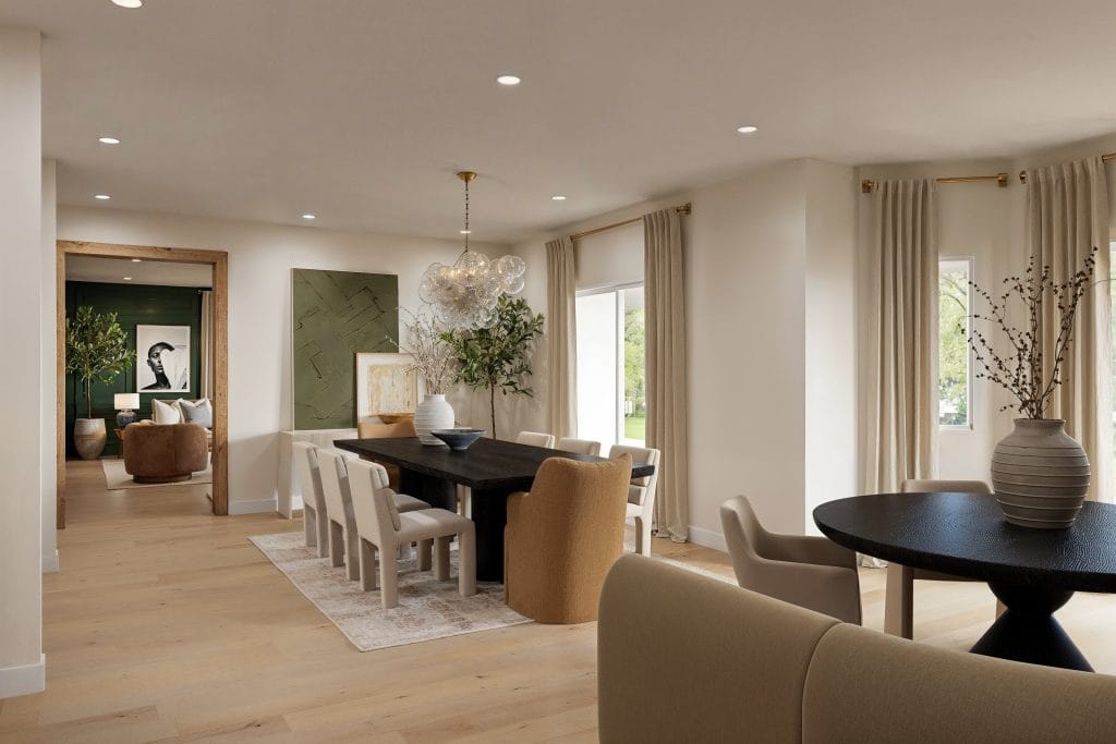 Bespoke dining room interior layout by Decorilla