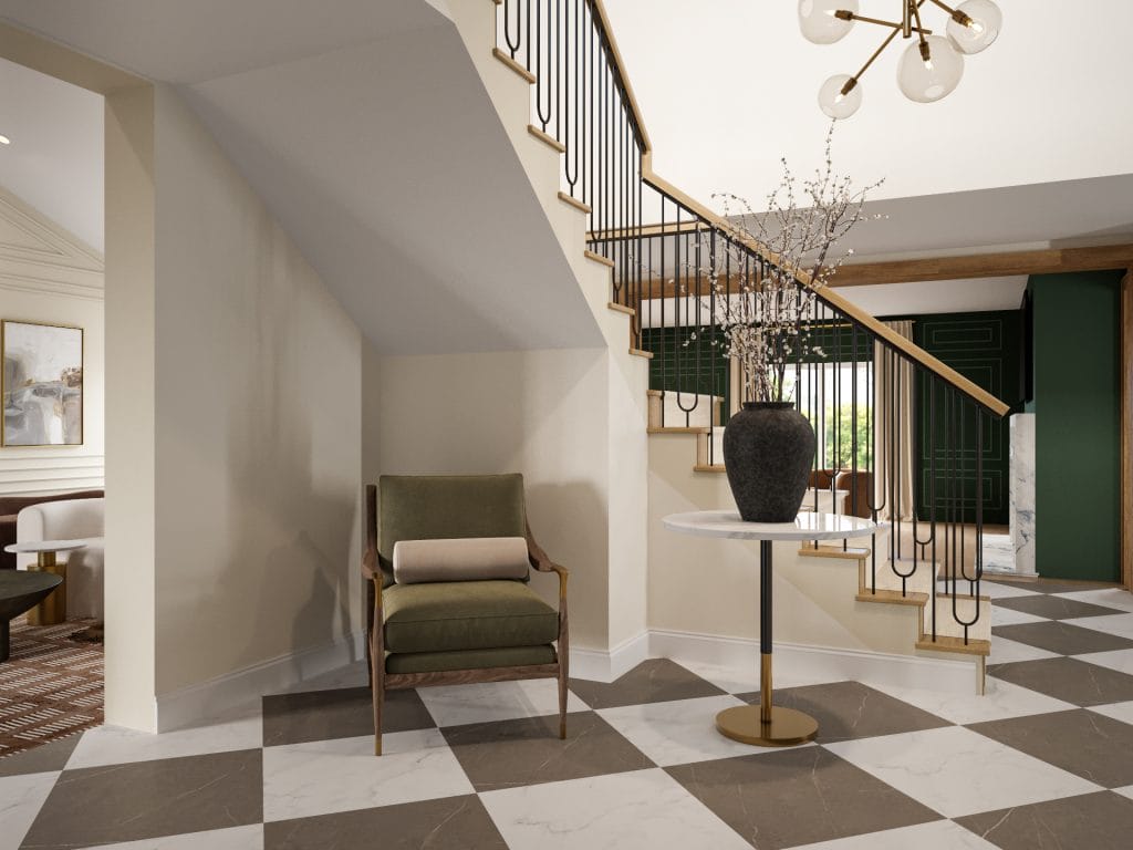 Bespoke hallway interior design by Decorilla