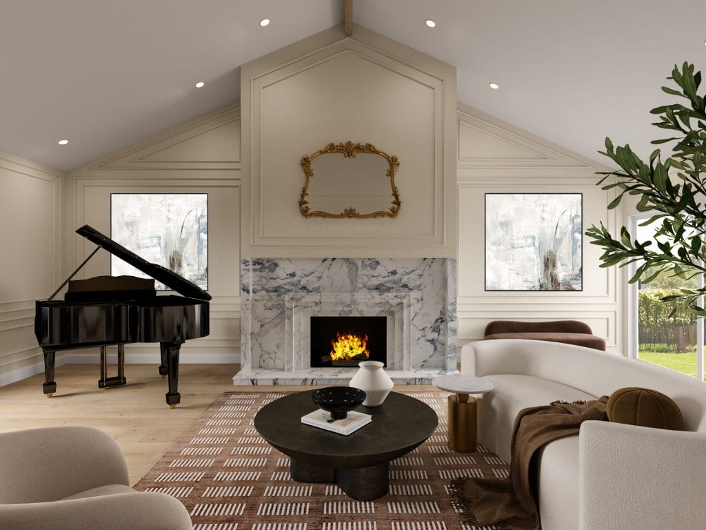 Bespoke living room interior design by Decorilla