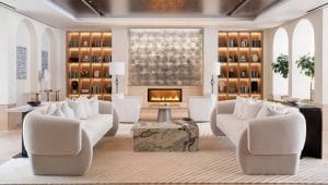 Contemporary living room showcasing bookshelf wealth by Decorilla designer, Molly I..jpeg