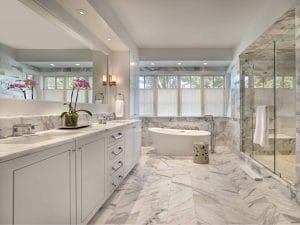 Contemporary master bathroom ideas by Decorilla designer, Rachel H.