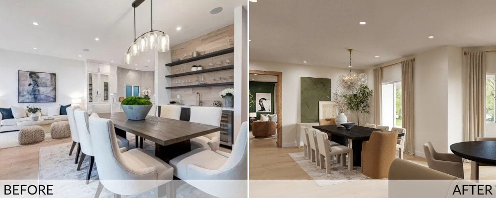 Dining room before and after design by Decorilla