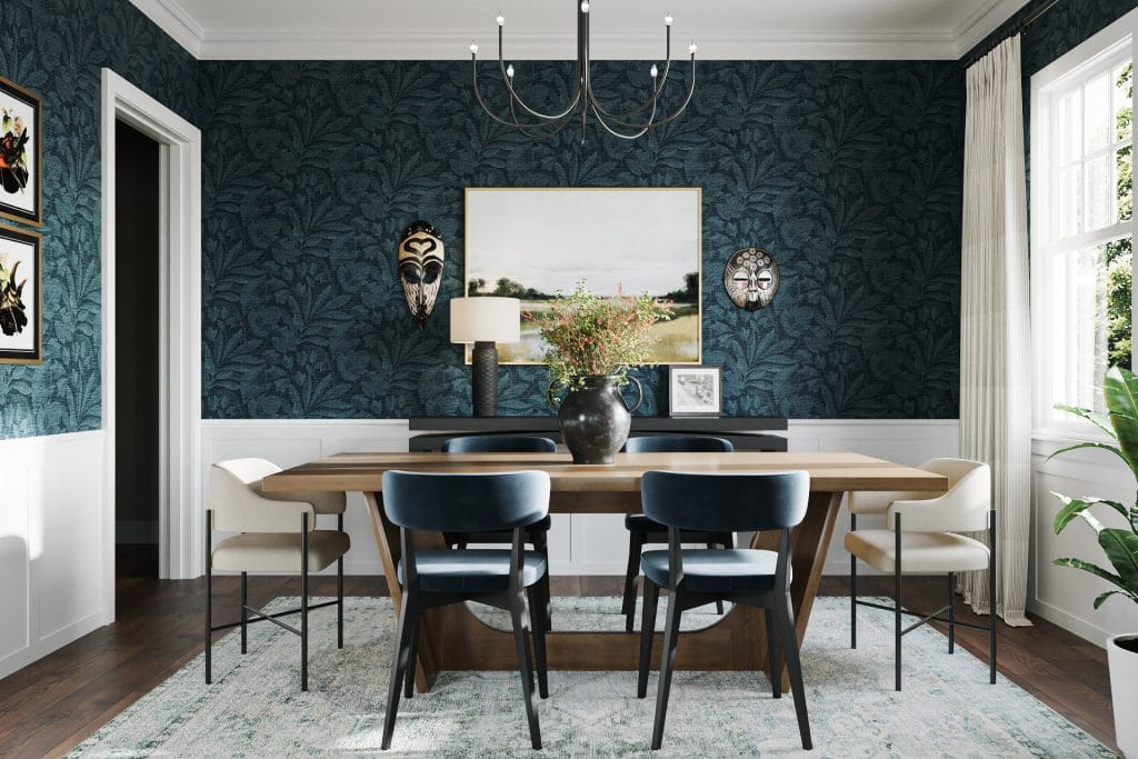 Geometry and light in a Craftsman home interior by Decorilla
